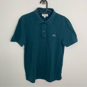 Lacoste Slim Fit Short Sleeve Polo Shirt Dark Turquoise 3/S